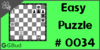 Solve the easy chess puzzle 34. Mate in 1 move. Train and improve your chess game, strategy and tactics
