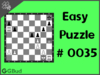 Solve the easy chess puzzle 35. Mate in 1 move. Train and improve your chess game, strategy and tactics
