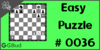 Solve the easy chess puzzle 36. Mate in 1 move. Train and improve your chess game, strategy and tactics