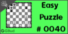 Solve the easy chess puzzle 40. Mate in 1 move. Train and improve your chess game, strategy and tactics