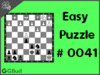 Easy  Chess puzzle # 0041 - How will you save your piece?