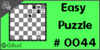 Solve the easy chess puzzle 44. Get the benefit of opponent's mistake. Train and improve your chess game, strategy and tactics