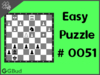 Solve the easy chess puzzle 51. Where will you move your knight?. Train and improve your chess game, strategy and tactics