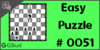 Solve the easy chess puzzle 51. Where will you move your knight?. Train and improve your chess game, strategy and tactics