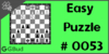 Solve the easy chess puzzle 53. Do a pawn fork. Train and improve your chess game, strategy and tactics