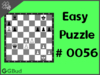 Easy  Chess puzzle # 0056 - Gain queen through a fork
