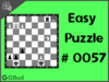 Solve the easy chess puzzle 57. Mate in 1 move. Train and improve your chess game, strategy and tactics