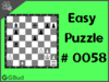 Solve the easy chess puzzle 58. Gain bishop. Train and improve your chess game, strategy and tactics