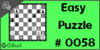 Solve the easy chess puzzle 58. Gain bishop. Train and improve your chess game, strategy and tactics