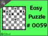 Easy  Chess puzzle # 0059 - Gain queen through a pin in two moves
