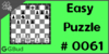 Solve the easy chess puzzle 61. Give support to your pawn at e4. Train and improve your chess game, strategy and tactics