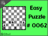 Solve the easy chess puzzle 62. Capture opponent's rook in one move. Train and improve your chess game, strategy and tactics