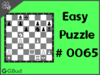 Easy  Chess puzzle # 0065 - Mate in 1 move