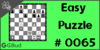 Solve the easy chess puzzle 65. Mate in 1 move. Train and improve your chess game, strategy and tactics