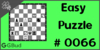 Solve the easy chess puzzle 66. Mate in 1 move. Train and improve your chess game, strategy and tactics
