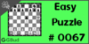 Solve the easy chess puzzle 67. Mate in 1 move. Train and improve your chess game, strategy and tactics