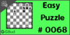 Solve the easy chess puzzle 68. Mate in 2 moves. Train and improve your chess game, strategy and tactics