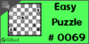 Solve the easy chess puzzle 69. Mate in 1 move. Train and improve your chess game, strategy and tactics