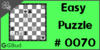 Solve the easy chess puzzle 70. Mate in 1 move. Train and improve your chess game, strategy and tactics