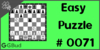 Solve the easy chess puzzle 71. Mate in 1 move. Train and improve your chess game, strategy and tactics