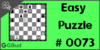 Solve the easy chess puzzle 73. Mate in 1 move. Train and improve your chess game, strategy and tactics
