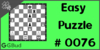 Solve the easy chess puzzle 76. Mate in 2 moves. Train and improve your chess game, strategy and tactics