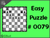Easy  Chess puzzle # 0079 - Give check to king and gain queen