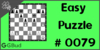 Solve the easy chess puzzle 79. Give check to king and gain queen. Train and improve your chess game, strategy and tactics