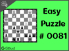 Easy  Chess puzzle # 0081 - Give check and gain queen