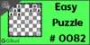 Solve the easy chess puzzle 82. Mate in 1 move. Train and improve your chess game, strategy and tactics
