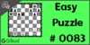 Solve the easy chess puzzle 83. Mate in 1 move. Train and improve your chess game, strategy and tactics