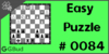 Solve the easy chess puzzle 84. Mate in 1 move. Train and improve your chess game, strategy and tactics