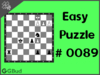 Solve the easy chess puzzle 89. Mate in 1 move. Train and improve your chess game, strategy and tactics
