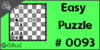 Solve the easy chess puzzle 93. Gain opponent's queen. Train and improve your chess game, strategy and tactics