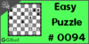 Solve the easy chess puzzle 94. Mate in 1 move. Train and improve your chess game, strategy and tactics