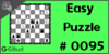 Solve the easy chess puzzle 95. Gain opponent's rook by a knight fork. Train and improve your chess game, strategy and tactics