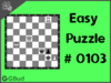 Easy  Chess puzzle # 0103 - Gain opponent's queen