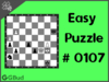 Solve the easy chess puzzle 107. Mate in 1 move. Train and improve your chess game, strategy and tactics