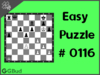 Easy  Chess puzzle # 0116 - Mate in 1 move