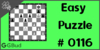 Solve the easy chess puzzle 116. Mate in 1 move. Train and improve your chess game, strategy and tactics