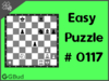 Easy  Chess puzzle # 0117 - Gain opponent's rook in 2 moves