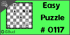 Solve the easy chess puzzle 117. Gain opponent's rook in 2 moves. Train and improve your chess game, strategy and tactics