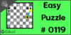 Solve the easy chess puzzle 119. Mate in 1 move. Train and improve your chess game, strategy and tactics