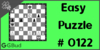 Solve the easy chess puzzle 122. Mate in 1 move. Train and improve your chess game, strategy and tactics