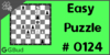 Solve the easy chess puzzle 124. Mate in 1 move. Train and improve your chess game, strategy and tactics