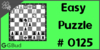 Solve the easy chess puzzle 125. Mate in 1 move. Train and improve your chess game, strategy and tactics