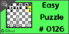 Solve the easy chess puzzle 126. Mate in 1 move. Train and improve your chess game, strategy and tactics