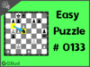 Easy  Chess puzzle # 0133 - How do you respond after losing your queen