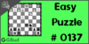 Solve the easy chess puzzle 137. Mate in 1 move. Train and improve your chess game, strategy and tactics