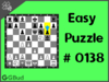 Solve the easy chess puzzle 138. Gain opponent's queen through a fork. Train and improve your chess game, strategy and tactics